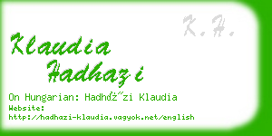 klaudia hadhazi business card